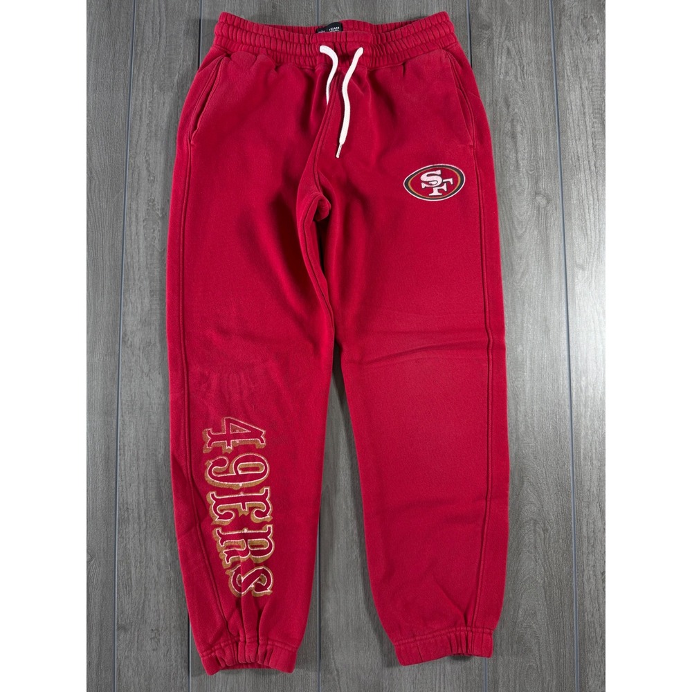 NFL Team Apparel San Francisco 49ers Red Jogger Sweatpants Mens XS Relaxed Fit